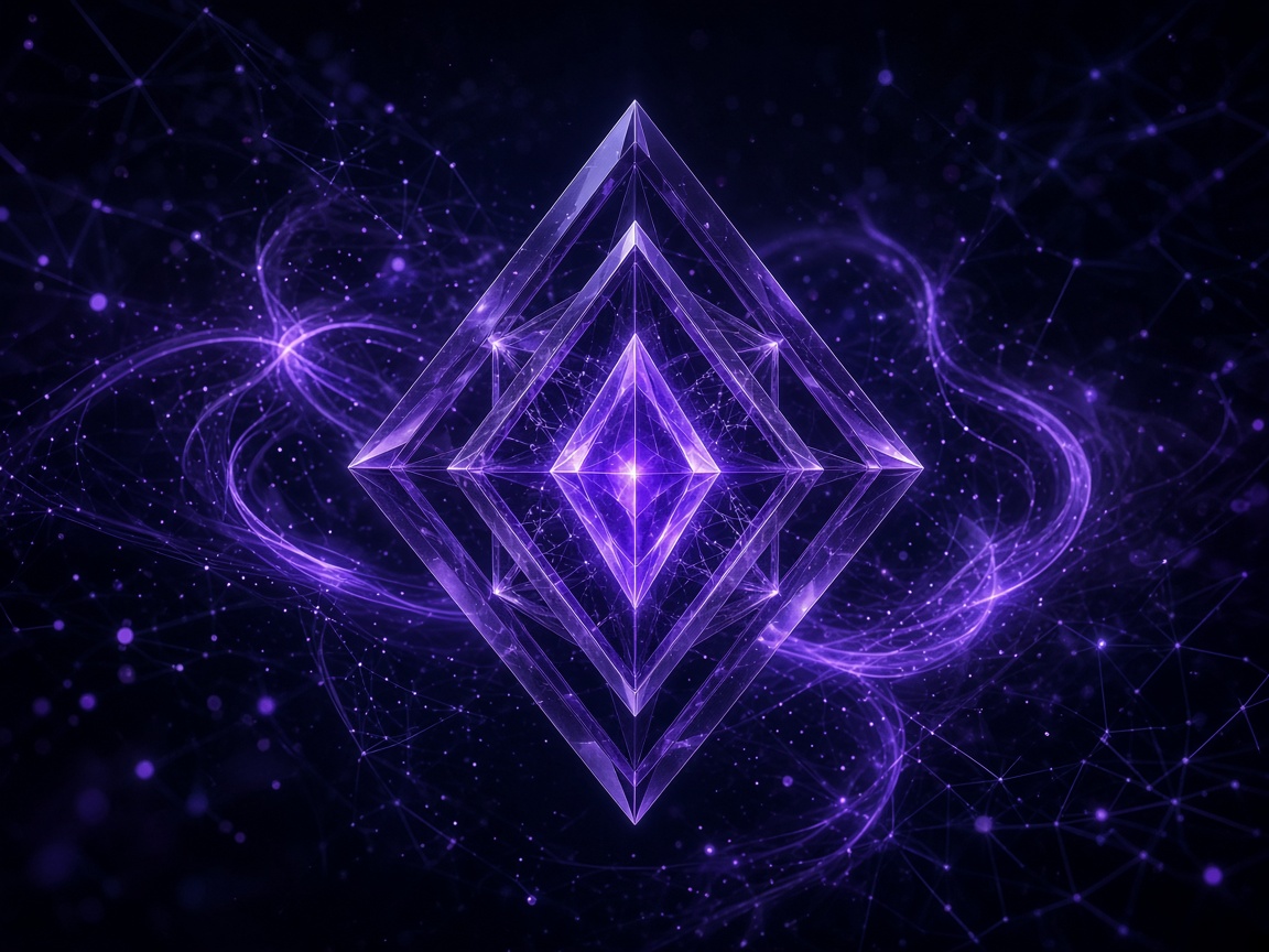 Abstract violet neural geometry for agentic AI systems