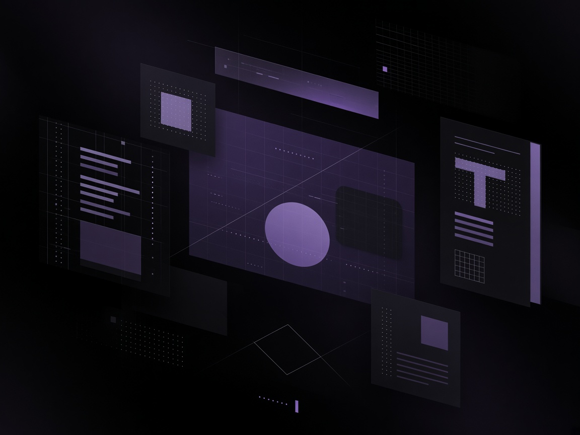 Abstract UI grid and design planes
